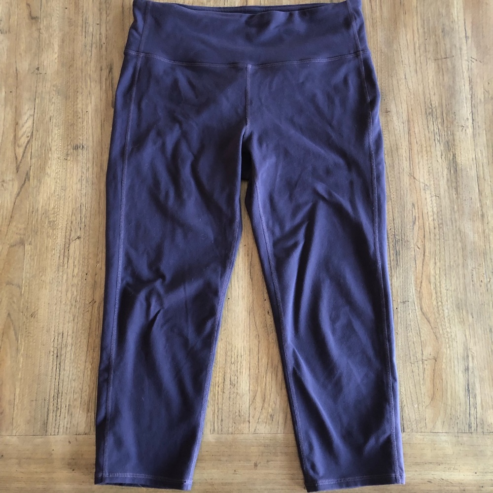 Plum Athleta Workout Capris Crops